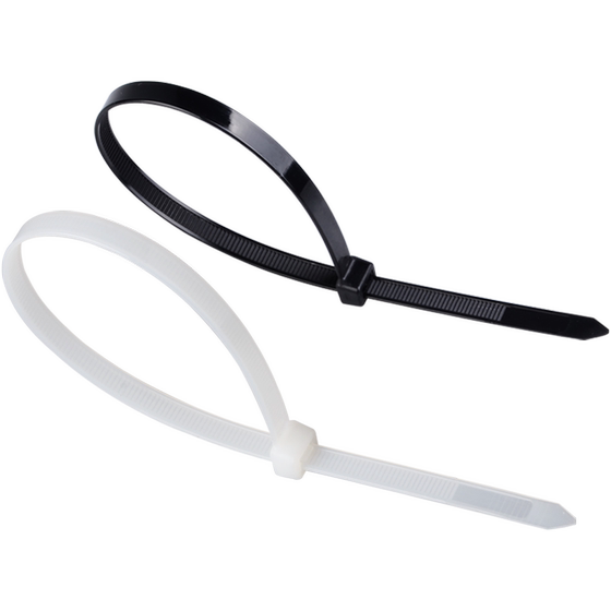 Self-locking nylon cable tie 4*200mm cable tie 500 fixed plastic bundling buckle high strength white
