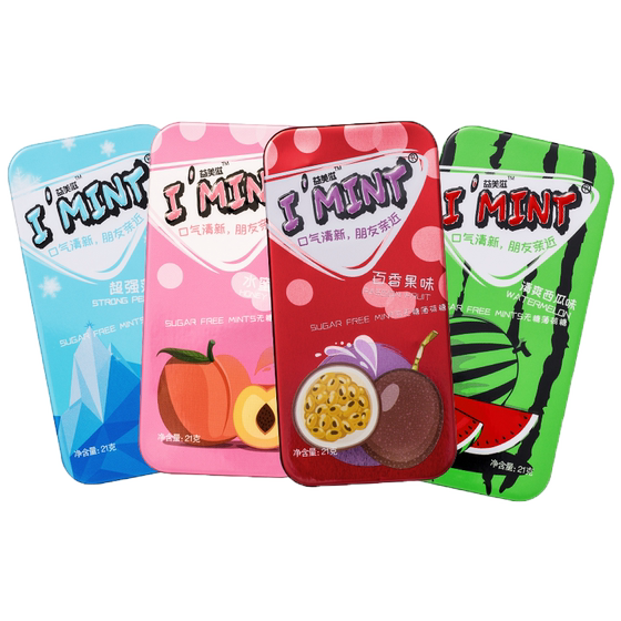 
[Snack recommendation] IMINT sugar-free mints fresh breath throat moistening iron box portable kissing gum Tw
