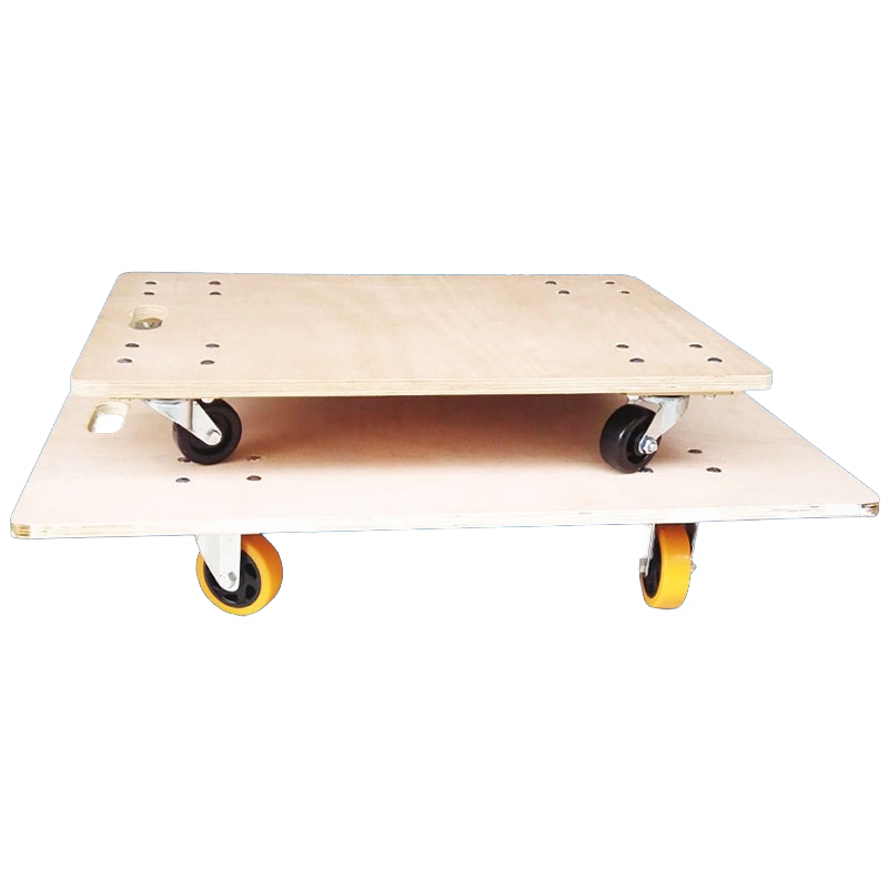 木製車輪 加厚木板四輪推車靜音重型移動拉車工廠倉儲手推車福建製塑料結構