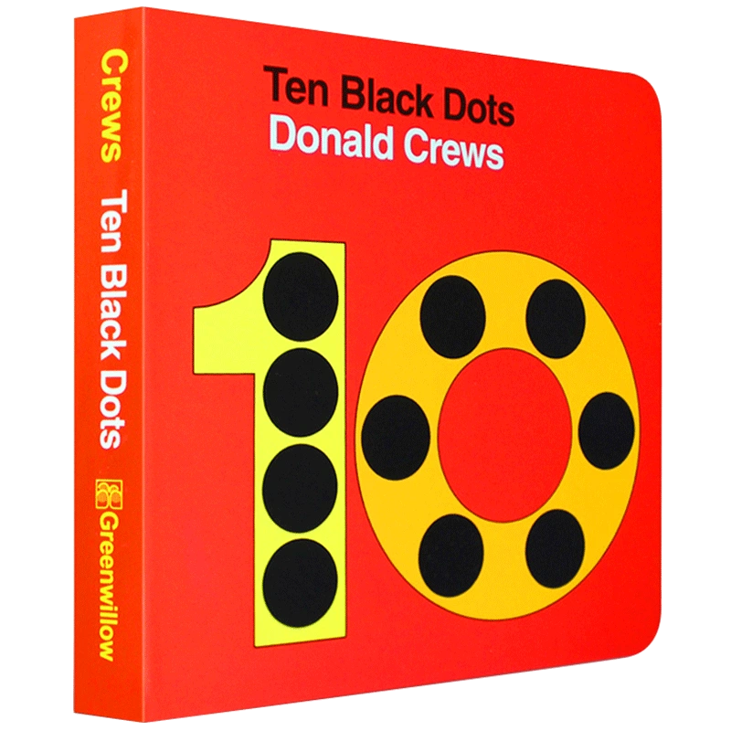 华研原版10个小黑点英文原版Ten Black Dots 纸板书名家Donald Crews
