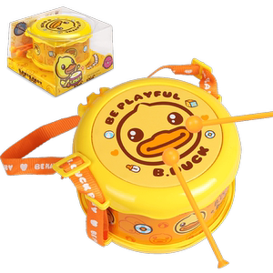 B.Duck little yellow duck hand shot drum mini children's drum drum toy baby gongs and drum kindergarten percussion instruments
