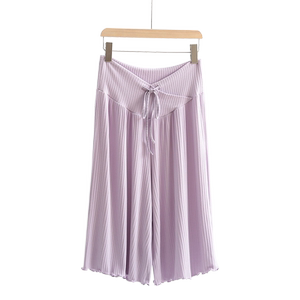 Summer maternity pants for 7-point leggings for low waist loose wide-leg pants fashionable casual shorts for outdoor wear summer thin style
