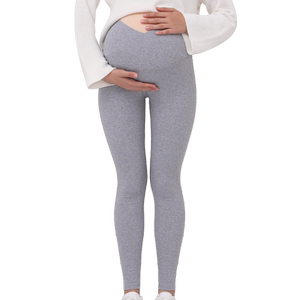 [Clearance] Large size 200*0.5kg pregnant women's pants leggings spring and autumn models wearing cross -waist belly nine -point trousers
