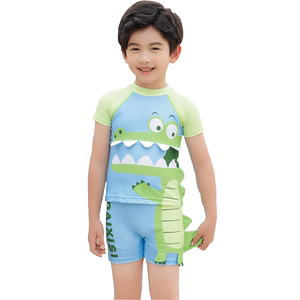 Children's swimsuit boys Korean dinosaur split babies, baby young and small children's swimming trunks, sunscreen fast dry swimsuit