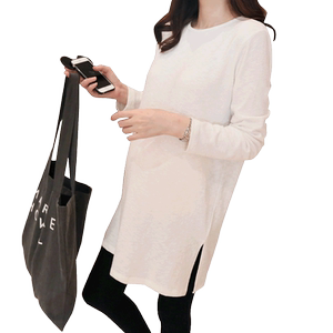 
Pregnant women's spring clothing, fashionable long-sleeved tops, loose T-shirts, dresses, Internet celebrity fashionable going out spring and autumn maternity clothing