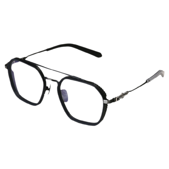 Trendy glasses frame for men and women can be matched with myopia double beams, big face, widened fat man anti-blue light glasses frame for slimming and decorative retro