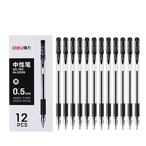 
Deli neutral pen black 0.5mm water pen ballpoint pen signing pen office water pen exam black red carbon water pen large capacity bullet stationery supplies wholesale