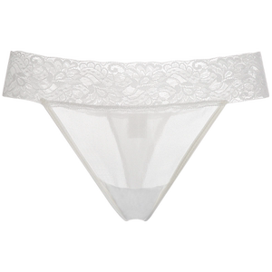 
Jin Santa Tower 100% mulberry silk T-trousers for women lace sexy underwear comfortable markless thong low waist briefs