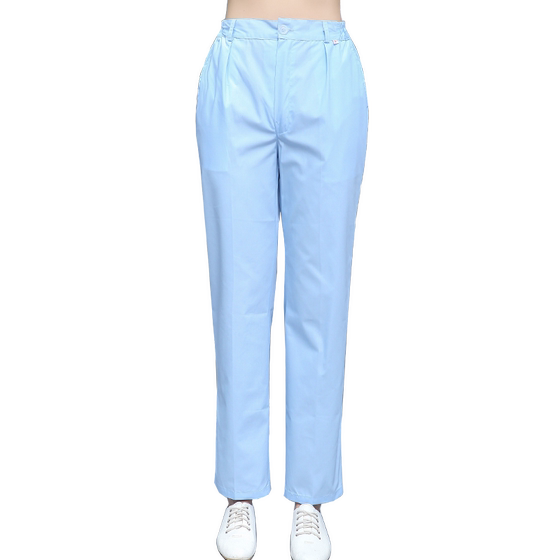 
Nurse Pants White Women's Winter Thin Nurse Uniforms Large Size Men's All Seasons Blue Elastic Waist Thickened Work Pants