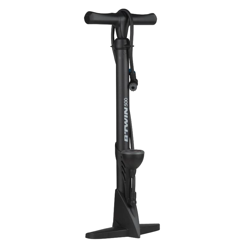 迪卡儂落地式打氣筒自行車高壓氣泵法美嘴打氣筒電瓶車專用家用