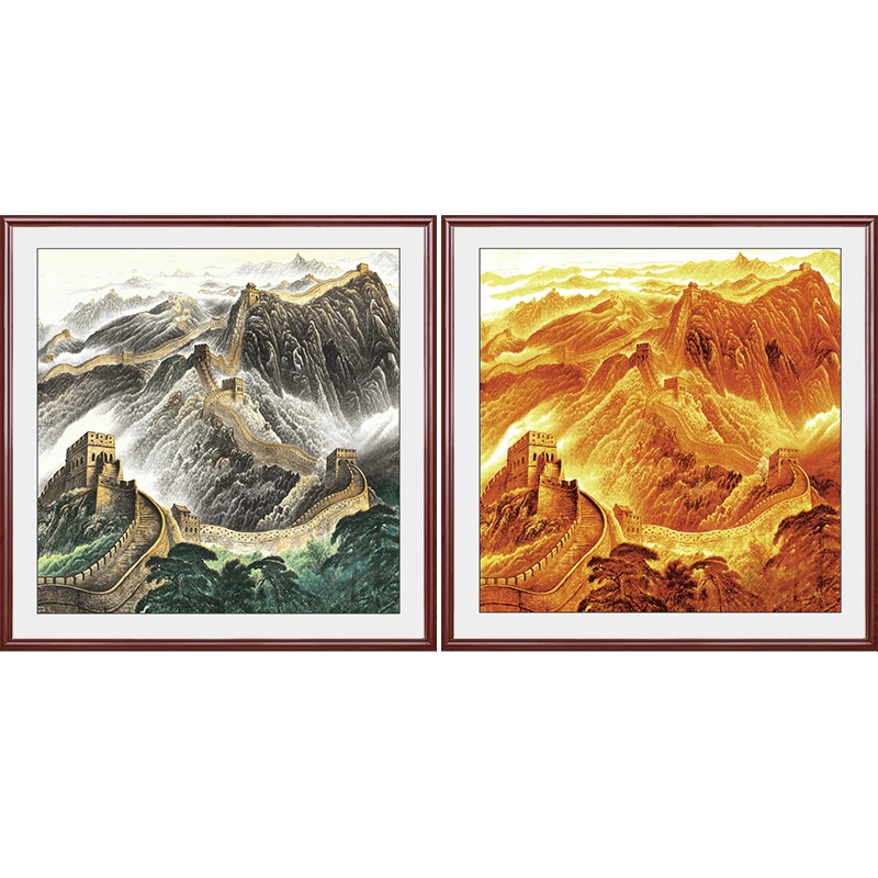 万里の長城 絵画 中国万里の長城の絵画の掛け額縁