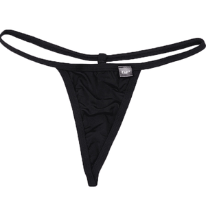 U/I macho men's thongs ultra-thin micro-transparent ice silk U convex bag women's hot sexy pure tback trousers
