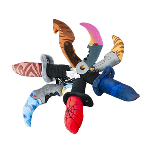 CSGO plush knife claw knife gift pendant pendant dark red tiger teeth gradient color quenching perfect world genuine
