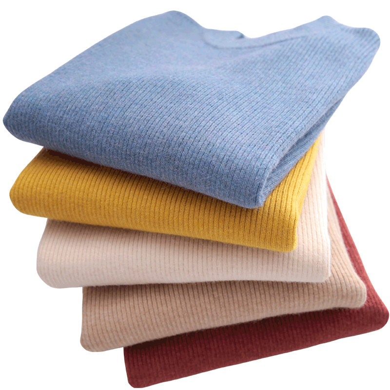 
Children's sweaters medium thick round neck boys turtleneck sweaters girls stretch knit sweaters winter sweaters bottoming shirts