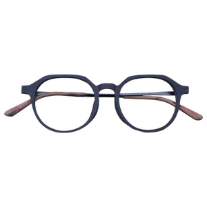 
Taro Fujii Japanese wood grain glasses frame geometric polygon glasses frame for women with myopia black frame thin legs eye frame for men