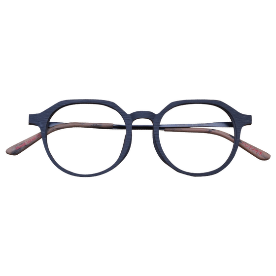
Taro Fujii Japanese wood grain glasses frame geometric polygon glasses frame for women with myopia black frame thin legs eye frame for men