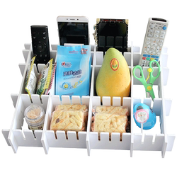 Drawer storage divider free plastic sheet box