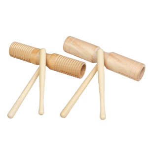 
Professional double-pitch musical instrument elementary school kindergarten large beech log children's groove Orff blow stick