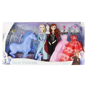 
June 1st ice and snow ball doll Aisha Anna Princess suit girl 3 years old 6 toy gift box children's birthday gift
