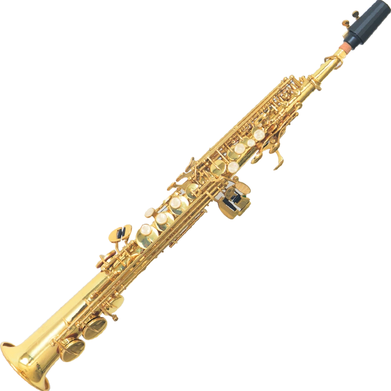 亨韻樂器降B調薩克斯高音薩克斯風管兩件式設計高音直管兩個彎脖-Taobao