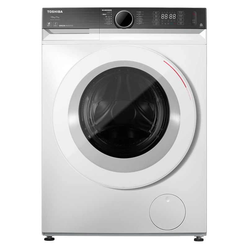 玉兔洗烘】东芝10kg白色洗衣机家用全自动洗烘干一体变频滚筒WS-Taobao