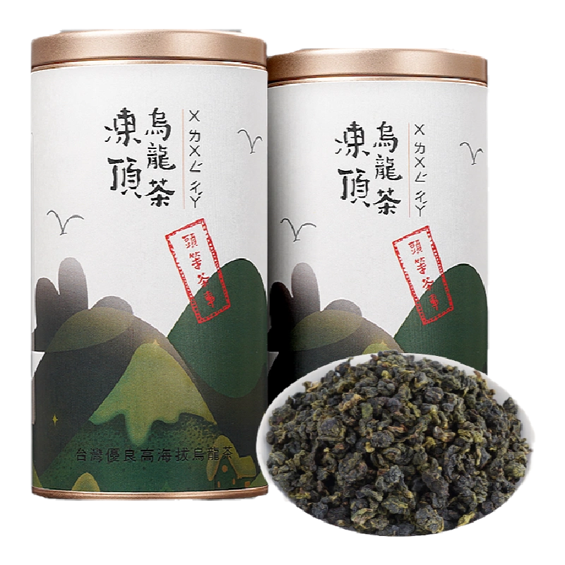 买一送一】真尚一饮2023新品冻顶乌龙台湾高山茶叶罐装散茶300g-Taobao