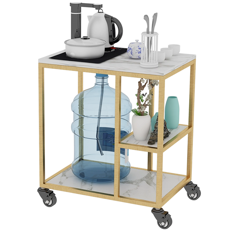 轻奢餐边柜茶水柜台置物架大理石吧台机可移动小茶几茶边桌柜烧水