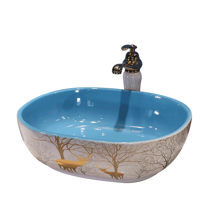 台上盆 陶器の洗面台 トイレ 芸術の盆 バルコニー 洗面台