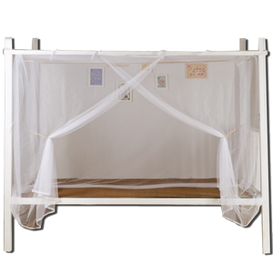 Old -style encrypted dormitory Dormitory Dormitory Single Person 0.9 Student bed General Dust Dust Top 1.8 doubles with mosquito nets