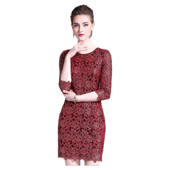 
Xiangnifen's new gold thread slim wedding dress