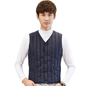 Autumn and winter men's warm cotton vest, students who are close to the mandibal cotton vest, men's short slim cotton inner bile, shoulders