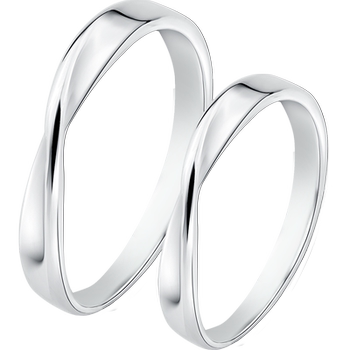 Möbius ring open sterling silver ring