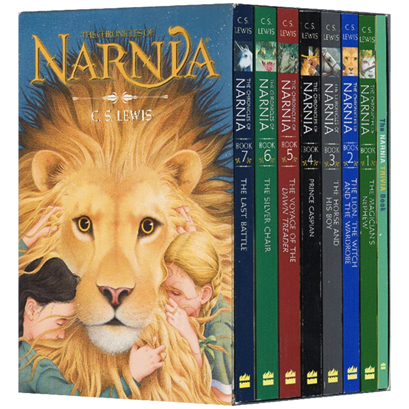 新版8册纳尼亚传奇英文原版小说The Chronicles of Narnia 8-book Box