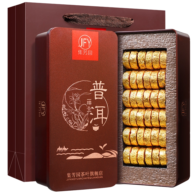糯香普洱小沱茶糯米香普洱茶熟茶云南古树熟普散茶特级茶叶500g