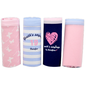 4-pack Butterfly Anfen Women's Underwear Gift Box Set Elastic Cotton Mid Waist Sweet Small Flat Angle Pure Cotton Crotch Breathable Pants