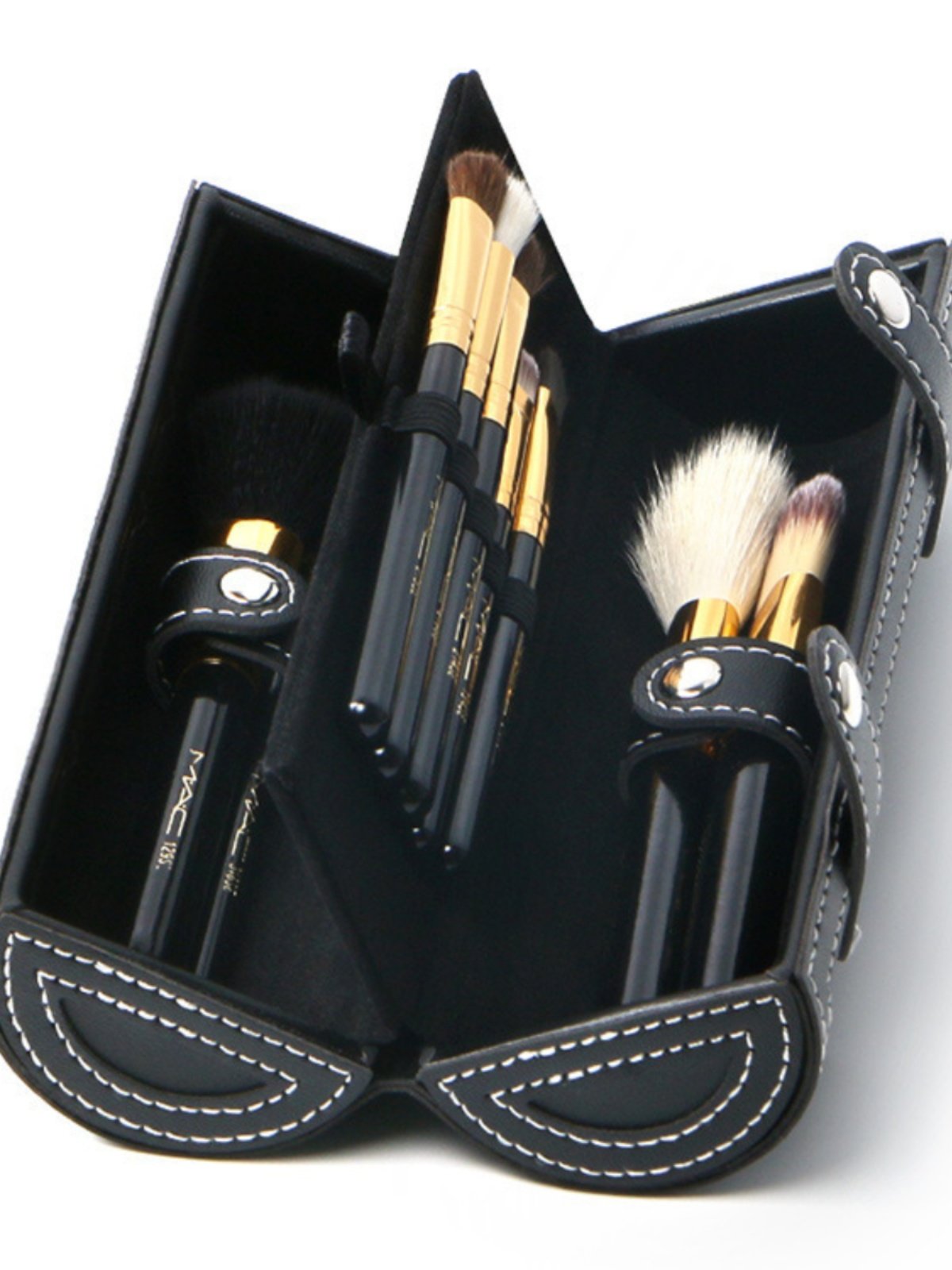 MAC Makeup Brush Set - Professional 9-Piece Wool Brush Kit