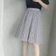 2025 spring, autumn and winter new Korean mesh skirt big robe princess puffy short skirt high waist skirt women summer