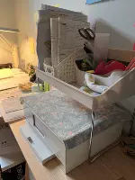 日本天马Tenma办公室桌下双层包包收纳盒移动置物架文件储物篮筐-Taobao
