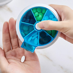 Japanese Household Divided Pill Box for 7 Days a Week, Portable Medicine Storage and Sorting Box, Portable, Sealed, Mini Size