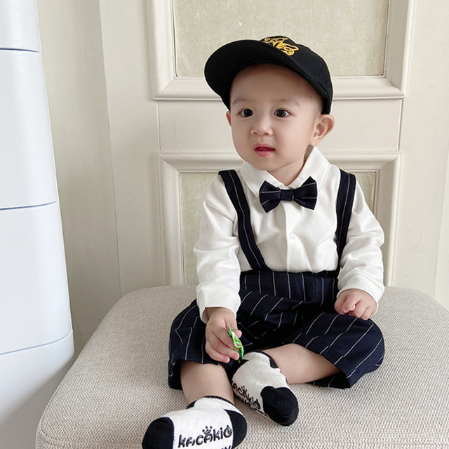 Boys' suits, autumn baby 1-year-old dresses, spring and autumn 1 week ...