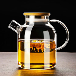 Glass Kettle, Cold Water Pitcher, High-Temperature Resistant Tea Kettle, High Borosilicate Health Pot, Large-Capacity Cold Water Pitcher for Home Use