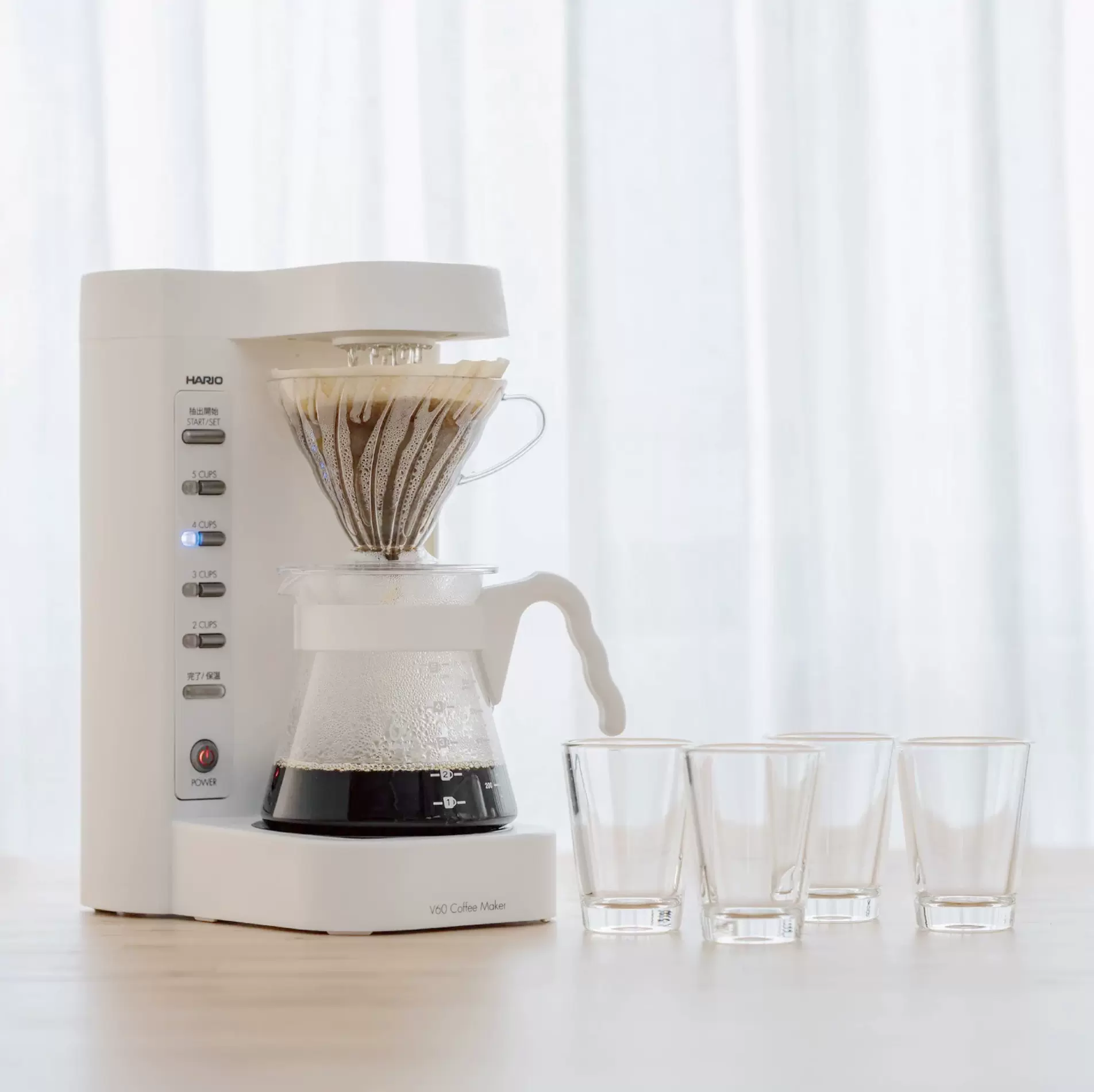 日本直寄HARIO V60咖啡王咖啡机2~5杯用日本制造本土限定色白色-Taobao