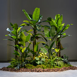 Simulated Green Plant Landscaping Combination Indoor Display Large Artificial Green Plant Potted Fake Tree Landscape Design Decorative Ornaments