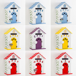 Pastoral Style Home Furnishings, Kindergarten Mailbox, Photography Props, Wooden Mailbox, Opinion Box, Small Cabin Decorations