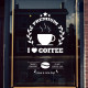 Simple personality European -style cafes Western restaurant shop customized business hours of glass door window decoration stickers
