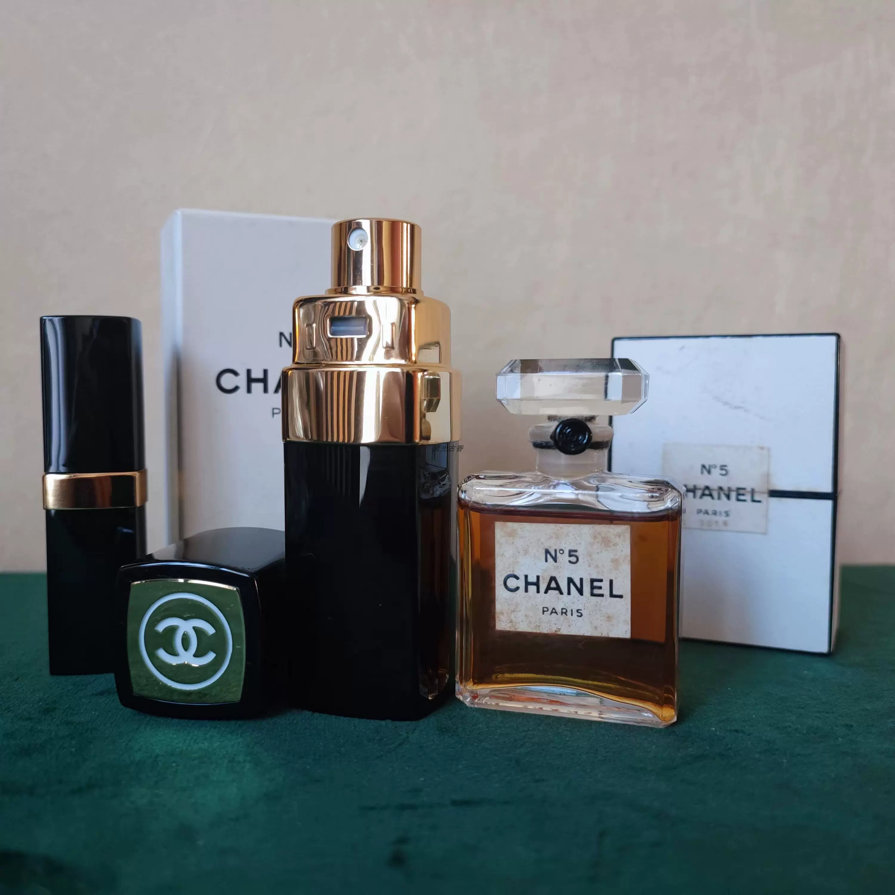 香奈儿5号Chanel N°5 香精塞瓶黑色喷瓶7.5ml 15ml 老版香水-Taobao 