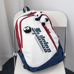 Korean ins Style Large-Capacity Workwear Backpack for Female Junior High School Students, Niche High School and College Student Backpack for Men, Trendy