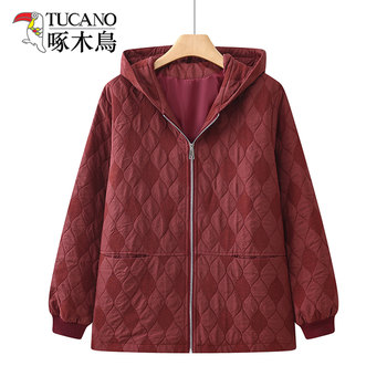 
Woodpecker 2025 Autumn and Winter New Fashionable Slim and Western-style Mother's Clothes Middle-aged Women's Western-style Hooded Jacket