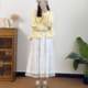 Korean style lace lace puffy skirt A-line white super fairy long skirt in autumn and winter sweet slim big umbrella skirt for women
