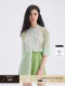 OBEG Ou Biqian Little Litto -collar Calmers Striped Shirt Female Summer Air Conditioning Room Thin Shirts 10462095
